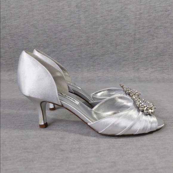 3x 👯‍♀️Host Pick⚡️ Nina NY Crystah Peep Toe Embellished Pump - Picture 5 of 15